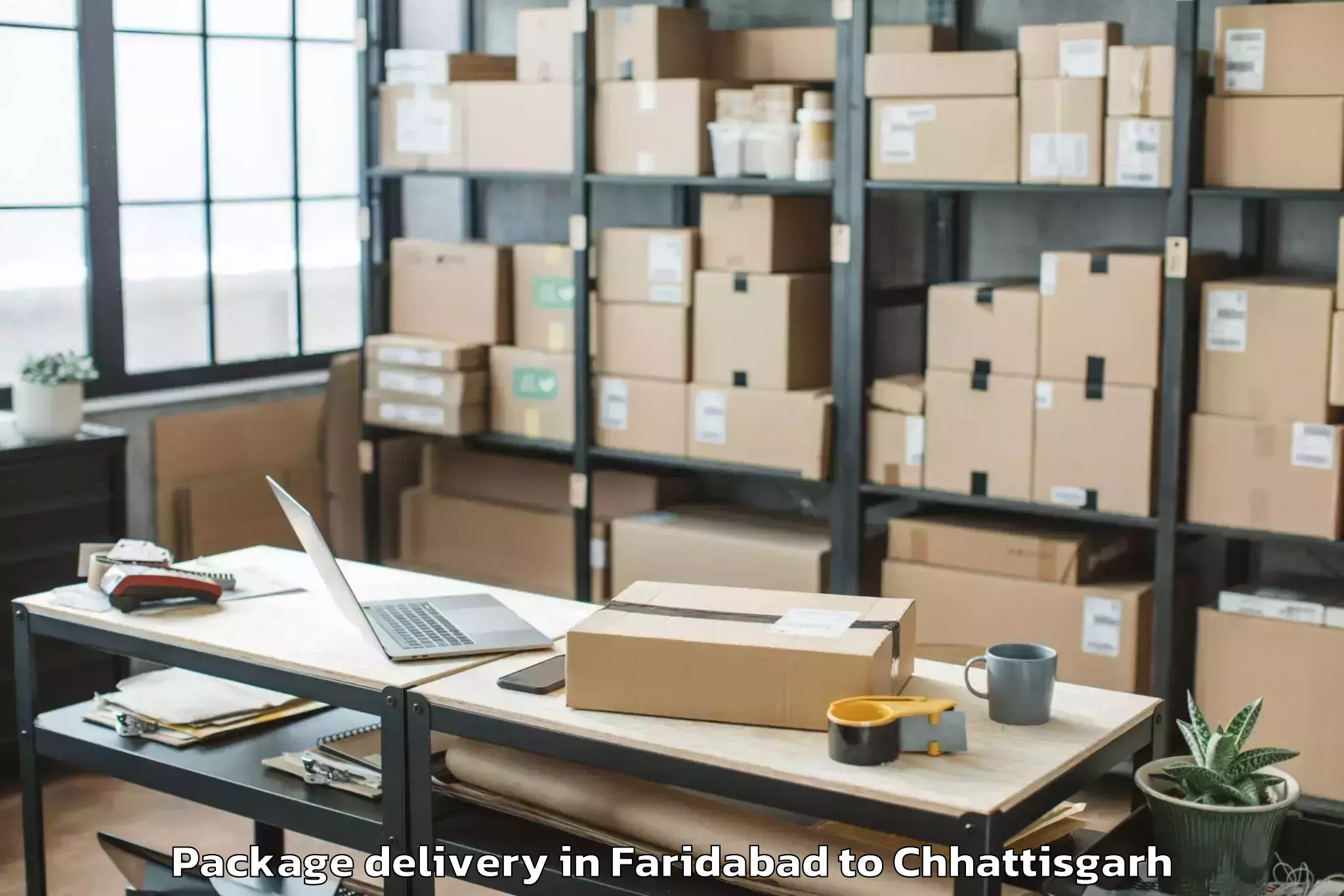 Affordable Faridabad to Rajnandgaon Package Delivery